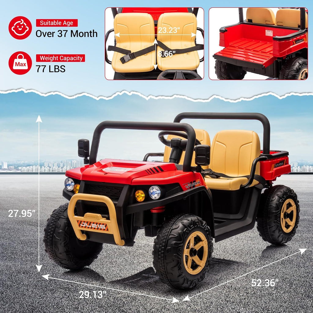 Toy Car Rind In 24V Ride On Dump Truck Car 2 Seater Electric Ride On Car Remote Control ...