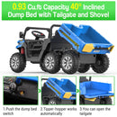 24V Electric Ride-On Kids Dump Truck with Dump Bed 6-Wheel Two-Seater UTV Car Magic Cars 2