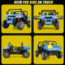 24V Electric 2-Seater Off-Road Kids Ride-On Dump Truck with 4-Wheel Drive and Functional Dump Bed Magic Cars 4