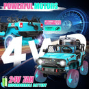 24V Ride-On Jeep 2-Seater with 4WD/2WD, 20-Inch Seat, LED Lights, Bluetooth, and Music Magic Cars 1