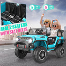 24V Ride-On Jeep 2-Seater with 4WD/2WD, 20-Inch Seat, LED Lights, Bluetooth, and Music Magic Cars 2