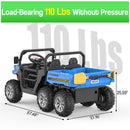 24V Ride-On Toy Truck with Remote Control, 4WD, Dump Bed, and 6 Wheels for Kids, 2-Seater Magic Cars 6