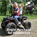 24V Kids 2-Seater 4-Wheeler ATV with 400W Motor – Ride-On Toy for Big Kids, Blue Magic Cars 2
