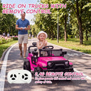 24V Pink Electric Car with Parental Remote Control for Kids Magic Cars 2