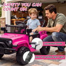 24V Pink Electric Car with Parental Remote Control for Kids Magic Cars 4