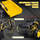 24V Battery-Powered Electric Ride-On Tractor with Trailer and Remote Control for Kids Magic Cars 4