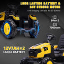24V Battery-Powered Electric Ride-On Tractor with Trailer and Remote Control for Kids Magic Cars 5