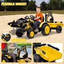 24V Battery-Powered Electric Ride-On Tractor with Trailer and Remote Control for Kids Magic Cars 6