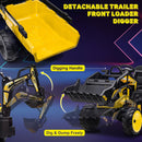 24V Electric Ride-On Tractor with Trailer and EVA Tires for Kids Magic Cars 10