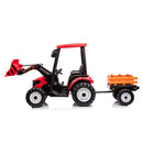 24V Battery-Powered Electric Ride-On Tractor with Front Loader and Trailer for Kids Magic Cars 2