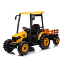 24V Battery-Powered Electric Ride-On Tractor with Trailer – Yellow Magic Cars 1