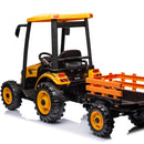 24V Battery-Powered Electric Ride-On Tractor with Trailer – Yellow Magic Cars 4