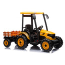 24V Battery-Powered Electric Ride-On Tractor with Trailer – Yellow Magic Cars Variant 0