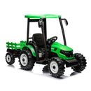 24V Battery-Powered Green Ride-On Tractor with Trailer Electric Vehicle Toy Car Magic Cars Variant 0