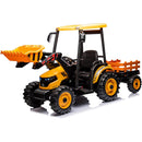 24V Battery-Powered Kids Electric Ride-On Tractor with Trailer and Front Loader Magic Cars 0