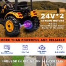 24V Battery-Powered Kids Electric Ride-On Tractor with Trailer and Front Loader Magic Cars 5