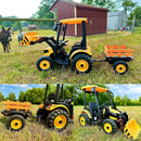 24V Battery-Powered Kids Electric Ride-On Tractor with Trailer and Front Loader Magic Cars 6