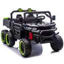 24V Two-Seater Kids Electric Ride-On Six-Wheel Dump Truck with Parental Remote Control Magic Cars 12