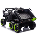24V Two-Seater Kids Electric Ride-On Six-Wheel Dump Truck with Parental Remote Control Magic Cars 25