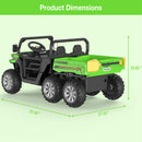 24V Two-Seater Electric Ride-On Dump Truck with Dump Bed and 6 Wheels for Kids Magic Cars 4