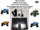 24V Battery and Charger for Grave Digger Power Wheels Gravedigger Version 6 Magic Cars Variant 0