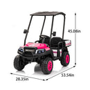 24V XL Kids Electric Ride-On Track Vehicle with Remote Control, Music, and 2-Seater Design Magic Cars 2