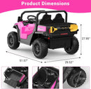 24V 4WD Electric Dump Truck with Remote Control, 2-Seater Ride-On for Kids Magic Cars 3