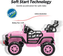 Electric 24V Kids Ride on Truck Car Jeep with MP3 Player, LED Lights, and Remote Control - 2 Seats
