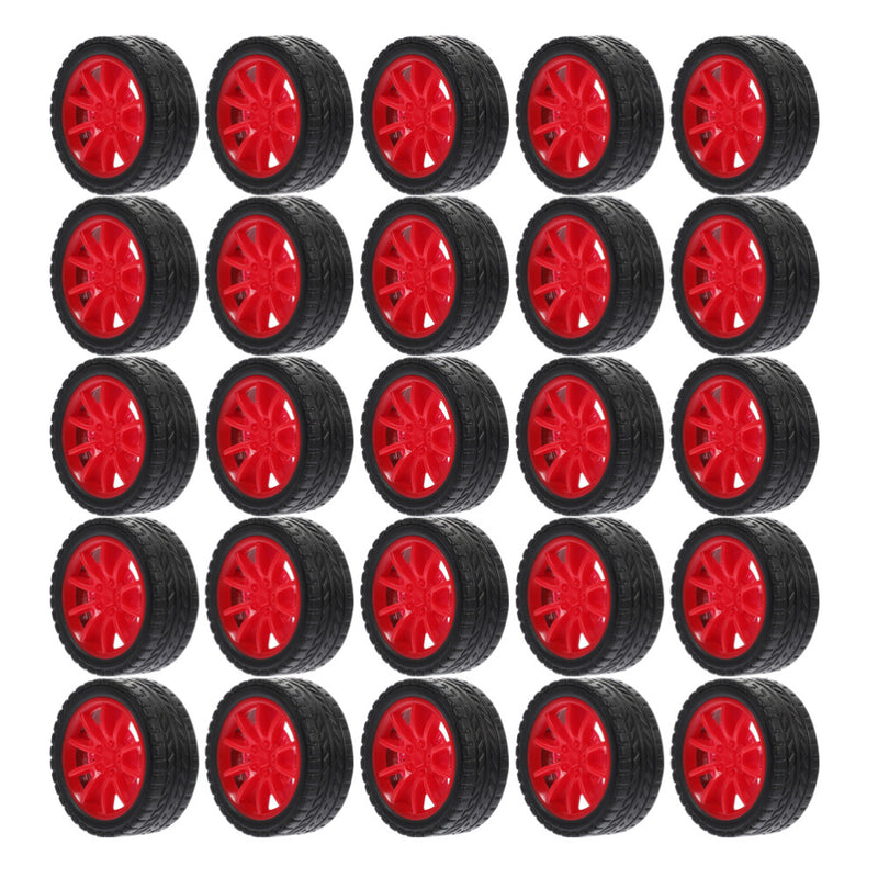 25pcs Car Toys Wheels DIY Kids Car Assemble Wheels Small Car Wheels Toy