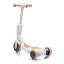 2-in-1 Kids 3-Wheel Electric Ride-On Scooter with Tail Color Lights and Spray, PU Wheels Magic Cars 3