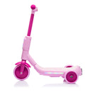 2-in-1 Kids Electric Three-Wheel Ride-On Scooter with Colorful Tail Lights and Water Spray Magic Cars 4