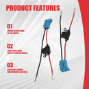 2-Pack 12 AWG Wire Harness Connector Replacement for 12V SLA5635 Peg Perego Magic Cars 2