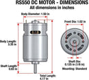 Dual Pack RS555 High-Speed Electric Motor 18V 21V 24V 30000RPM Magic Cars 5