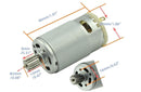 Set of 2 12V RS390 Electric Motors 20000RPM with 12 Gear Teeth for Toy Vehicle Parts Magic Cars 2