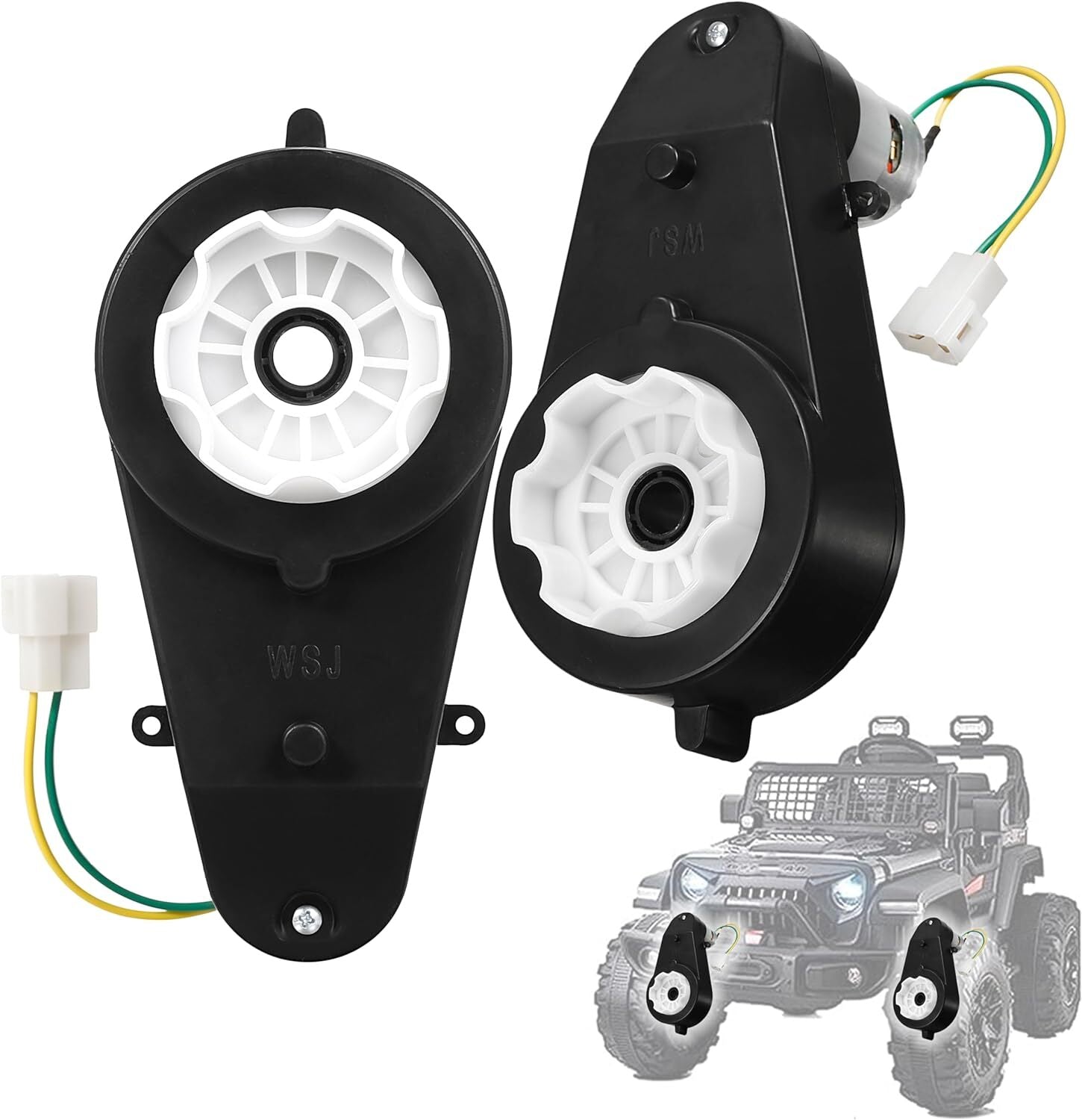 2Pcs 24V 30000RPM Kids Ride On Car Gearbox Motor Power Wheels Motor Gearbox