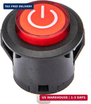 Set of 2 Red 3 Pin Round Push Button Switches for Children's Electric Ride-On Cars Magic Cars 1
