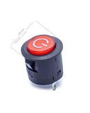 WEELYE 2-Pack Red Circle Push Button Power Start Switch for 6V 12V Bumper Cars Magic Cars 2