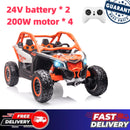 2-Seat UTV Stroller with Remote Control, Dual 24V Batteries, 4x 200W Motors, 130lbs Load Capacity Magic Cars Variant 0