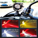 2-Pack 60W Red LED Motorcycle and ATV Spotlights with 4 Lighting Modes and Music Sync Magic Cars 4