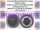 2-Pack Black Push Axle Pieces with Power Wheels .437 Retainer Caps and Axle Wheel Components Magic Cars Variant 0
