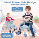Convertible Kids Ride-On Push Car with LED Lighted Wheels and Adjustable Parent Handle Magic Cars 10