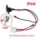 2-Port 3-Pin Battery Charger Interface for Kids Electric Cars Magic Cars 0