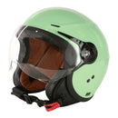 3/4 Open Face Helmet with Shield - Seafoam, DOT