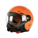 3/4 Open Face Helmet with Shield - Tangerine, DOT