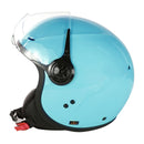 3/4 Open Face Helmet with Shield - Turquoise, DOT - image 2