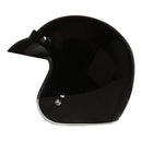 3/4 Open Face Helmet with Visor - Gloss Black, DOT - image 2