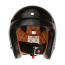 3/4 Open Face Helmet with Visor - Gloss Black, DOT - image 3