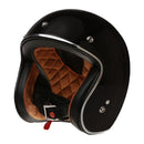 3/4 Open Face Helmet with Visor - Gloss Black, DOT - image 5