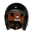 3/4 Open Face Helmet with Visor - Gloss Black, DOT - image 7