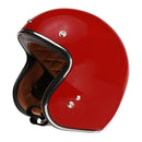 3/4 Open Face Helmet with Visor - Gloss Red, DOT - image 2